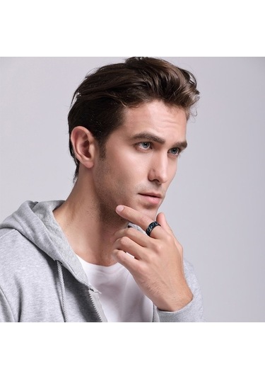 Fastbuy Punk Rock Rengarenk Çelik Çevirilebilir Bilezikler, 9 Numara Siyah Çok Renkli