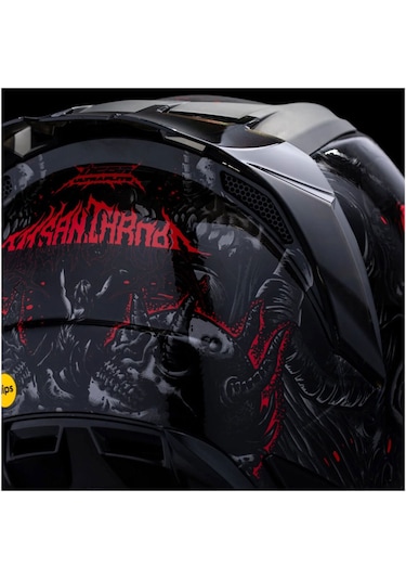 Icon Ultraflite Misanthrope Mıps Kask Siyah Kırmızı