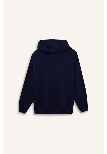 Defacto Relax Fit Kapüşonlu Basic Düz Kalın Sweatshirt D9935ax25wnnv251 Lacivert Defacto Relax Fit Kapüşonlu Basic Düz Kalın Sweatshirt D9935ax25wnnv251 Lacivert