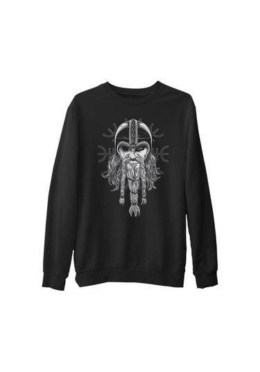 Tyr - Vinland Siyah Erkek Kalın Sweatshirt