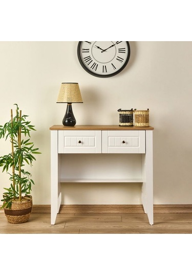 Just Home Mona Dresuar - Beyaz / Sepet - 83x38x90 Cm Beyaz / Sepet Beyaz