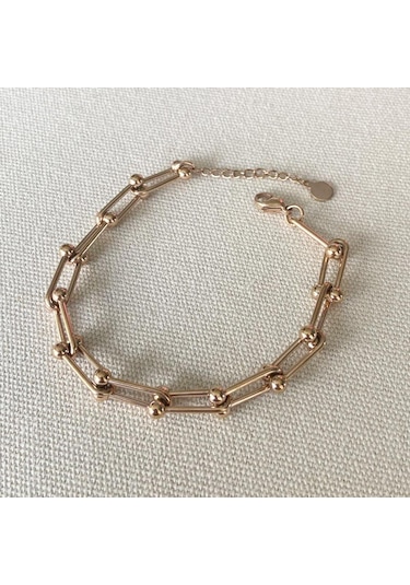 Tfny Rose Gold Çelik Bileklik Çok Renkli