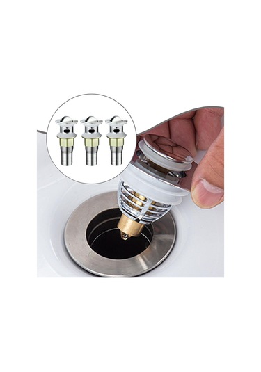 Suntek 3 Parça Lavabo Gider Tıkacı Silikon Conta Sağlam Stil C