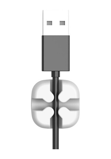 Orico Masaüstü Silikon Kablo Klipsi Düzenleyici Organizer Gri