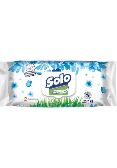 Solo Okyanus Ferahlığı Islak Havlu Bebek Kullanımına Uygun 90'Lı