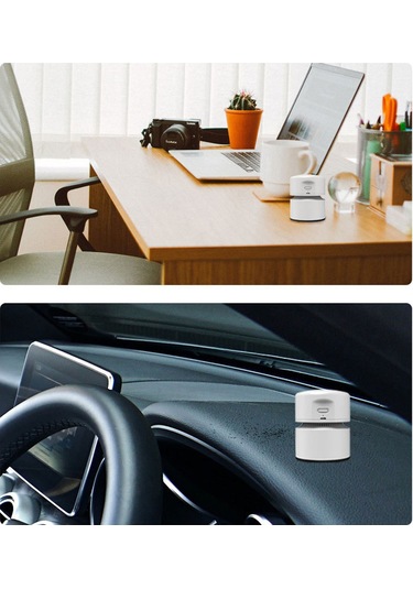 Qingmipy Usb Şarjlı Mini Masa Süpürgesi - Güçlü Emiş, 2 Hız Ayarlı, 1800mah Pil Mavi