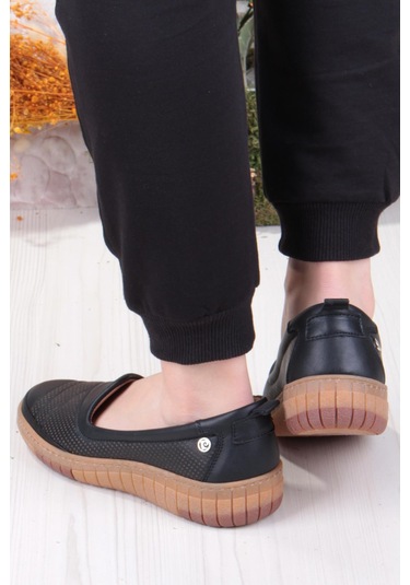 Pierre Cardin 54562 Anatomik Rahat Ürün Hakiki Deri Kadın Ayakkabı Sıyah
