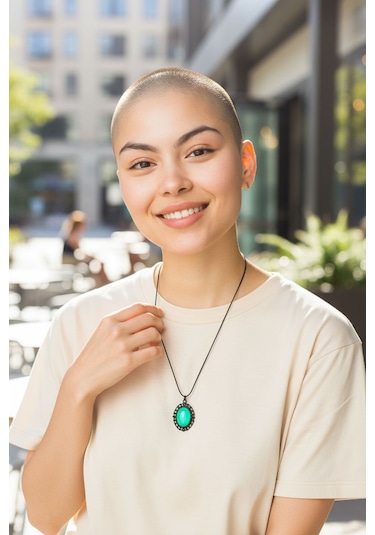 Karanlıkta Parlayan Fosforlu Zincirli Gümüş Kolye Küpe Anahtarlık Seti Yeşil