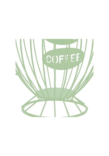 Suntek Kahve Kapsül Düzenleyici Depolama Sepeti Ekran Ev Dekoru Yeşil