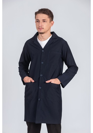 Erkek Gömlek Yaka Atölye Ve İş Önlüğü 44-60 Beden Arası Lacivert
