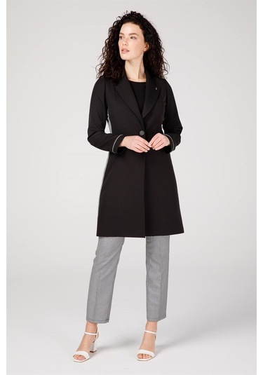 Erkek Yakalı Kaz Ayak Desen Kombinli Pantolon Ceket Takım Siyah