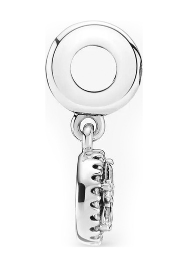 Nur Silver Taşlı Çiçek Sallantılı Gümüş Charm Nur-bl00318