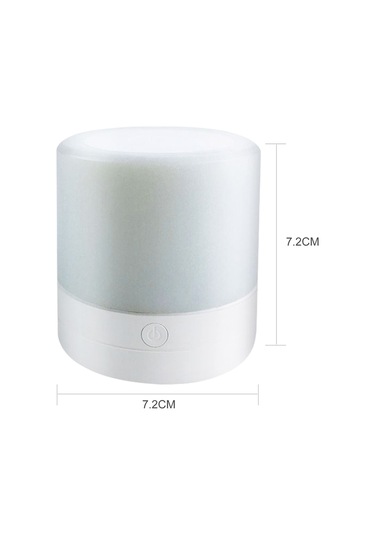 Wezone Sh Renkli Ortam Gece Lambası Dahili Pil, 18-24 Saat Dayanıklılık Beyaz