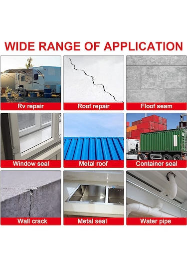 Kosona Su Yalıtım Bantı - 5cm X 5m, -15 C'den +45 C'ye Dayanıklı, Güçlü Yapışkanlı, Su Geçirmez