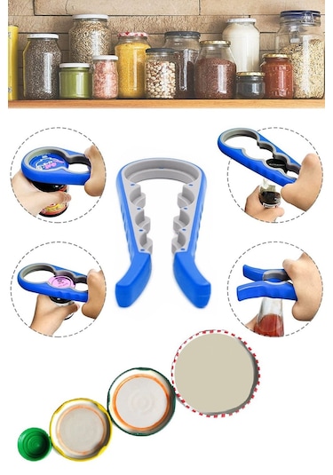 Büyük Boy Kavanoz Kapağı Açıcı Kışlık Konserve Kavanoz Açacak Çok Renkli