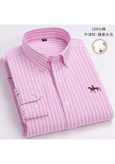 Dval2024 Erkek Pamuklu Çiçek Desenli Uzun Kollu Gömlek - Rahat At İşlemeli Modellergümüş Gümüş