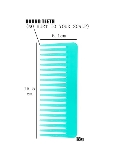 Samdoo Uzun Saçlar İçin Büyük Geniş Dişli Tarak - Statik Elektrikten Koruyucu - Evde Kullanıma Uygun - Pembe Logo Yok