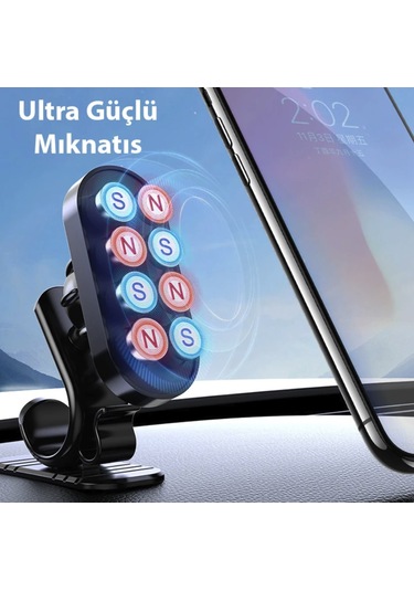 Torpido Üstü Mıknatıslı Çok Güçlü Telefon Tutucu Fiat Renault Opel Peugeot Uyumlu