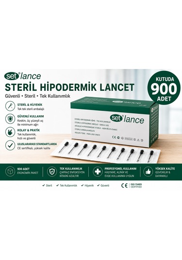Set İnject Tıpset Steril Siyah İğne Ucu-900 Adet