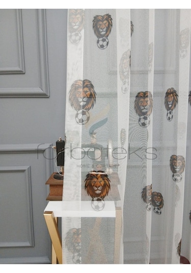 Tül Perde Gs Ultraslan Cimbom Taraftar Sarı Kırmızı 2kat Pileli Tül Perde Gs