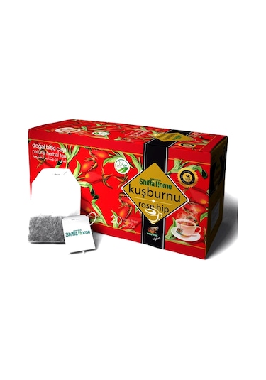 Shiffa Home Kuşburnu Doğal Meyve Süzen Poşet Çay 20 x 1.5 G