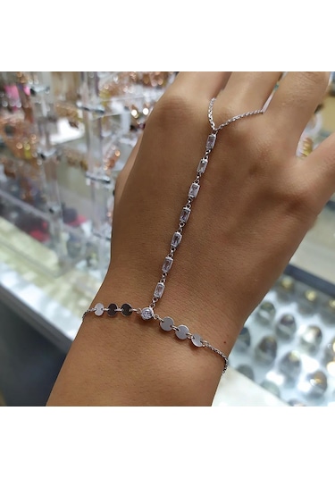 Gümüş Baget Taşlı Şahmeran Bileklik Nz46r9 Diğer