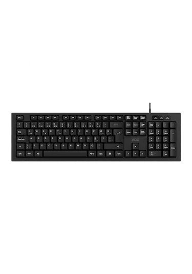 Aoc Kb130b-38 Usb Siyah Türkçe Kablolu Standart Klavye,sessiz Yazma