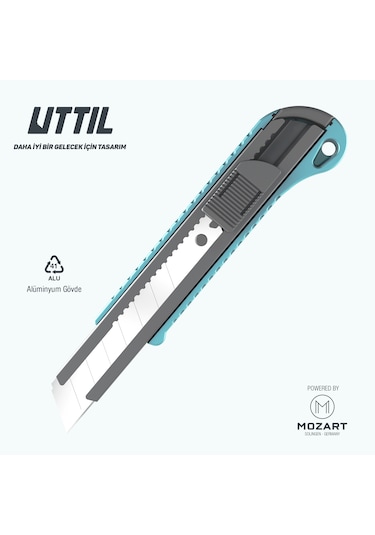 UTTIL Nmuk05 Hafifletilmiş Alüminyum Gövdeli 18 Mm Maket Bıçağı