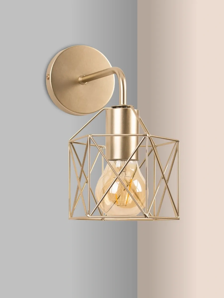 Lamplandia Yatak Odası, Antre Loft İçin Duvar Aplik Lambası 260512889 Altın Rengi