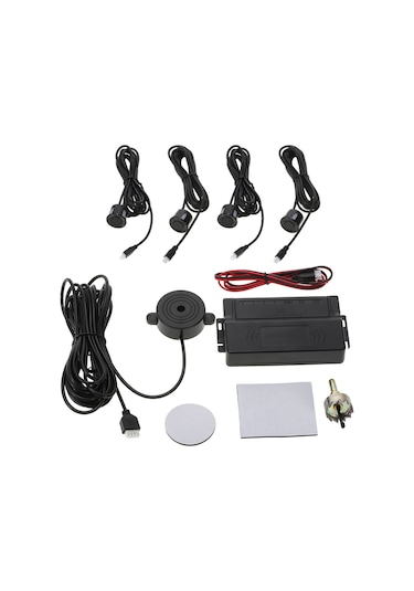 Moveevo Otomobil Park Yardımı Sistemi - 4 Ultrasonik Sensörlü, Hızlı Tepki Verici, 0.3-2.0m Algılama Aralığı, Sesli Uyarı
