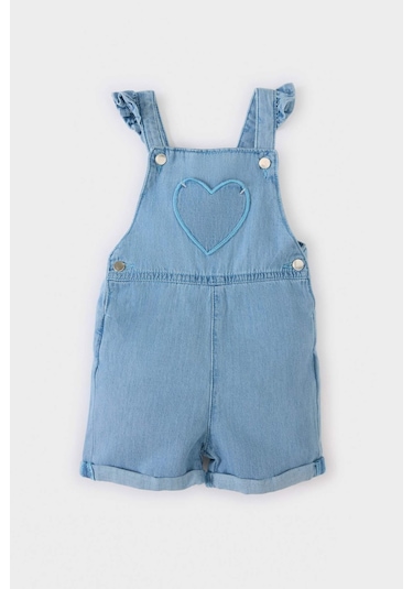 DeFacto Kız Bebek Kalpli Jean Salopet Tulum Z8268A225SMBE394 Mavi DeFacto Kız Bebek Kalpli Jean Salopet Tulum Z8268A225SMBE394 Mavi