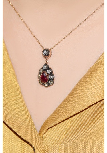 Damla Yakut Elmas  Kolye