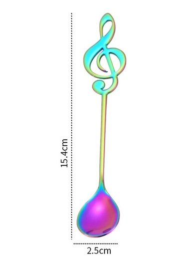 2 Adet Yaratıcı Nota Kahve Karıştırma Kaşığı Çok renkli