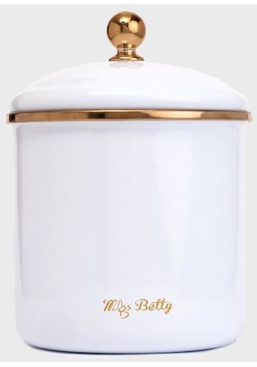 Vntgkvn-004 Miss Betty Vintage Style 12 Cm Emaye Kavanoz 001