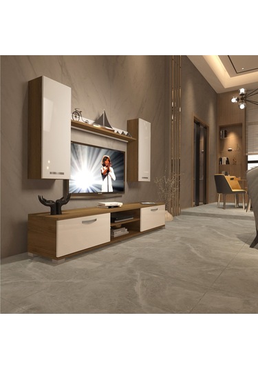 Decoraktiv Eko 7 Mdf Dvd Tv Ünitesi Tv Sehpası Pera - Beyaz