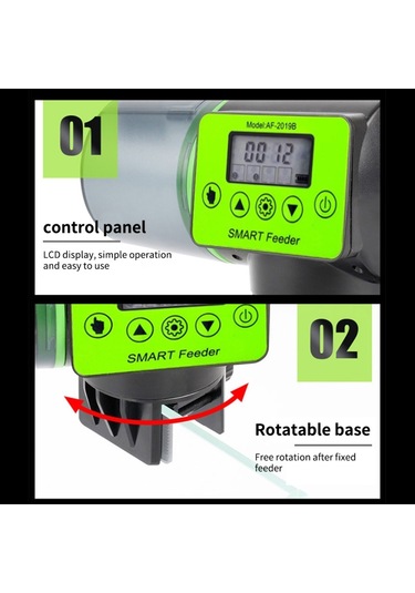 Sones Aquablue Balık Tankı Akıllı Zamanlama Otomatik Besleyici Akvaryum Japon Bal Büyük Kapasiteli Balık Yemleme Makinesi 56215178