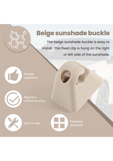 Bej Güneşlik Tutucu Sabitleme Klipsi Tutucu Askısı Vauxhall Corsa Astra Vectra Tıgra Vıvaro İçin