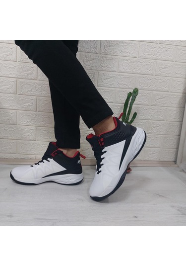 Jump 28652 Beyaz Boğazlı Basket Spor Ayakkabı Beyaz