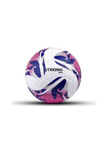 Strongmen Lazer Kesim 4 Astarlı Suni Deri Sert Zemin Halı Saha Futbol Topu No:5 Bsf-8000 Beyaz Lacivert Pembe