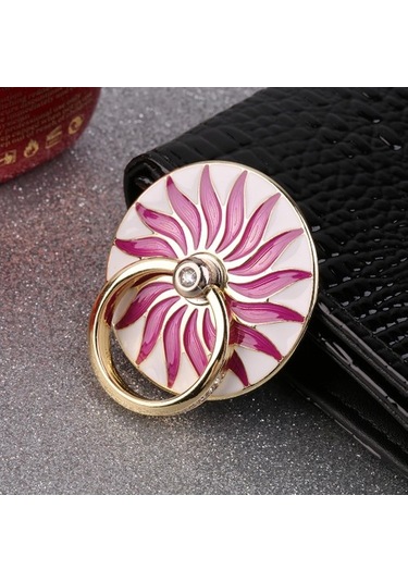 Wisdomselect Ayçiçeği 360 Dönen Halka Standı Tutucu Montaj Braketi Cep Telefonları Mobil Için Siyah Yok Havalandırma 9sıef2