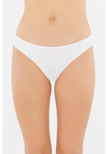 3 Lü Paket Dagi Bayan Düşük Bel İzsiz Slip Külot 5101kc Beyaz