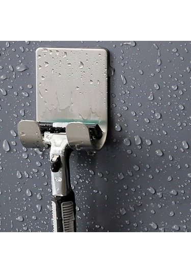 Novahub 4 Adet Gümüş Duvar Jilet Tutucu Paslanmaz Çelik Tıraş Makinesi Depolama Kanca Rafları Gümüş