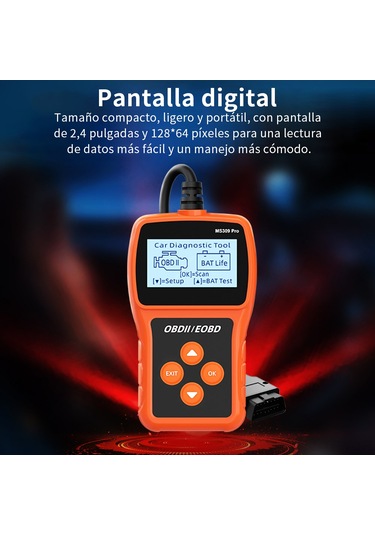 Tenfowee Ms309pro Araç Tanı Aracı: Oku/sil Kod, Akü Testi, Gerçek Zamanlı Veri, Çoklu Dil Ve Ölçüm Ayarları