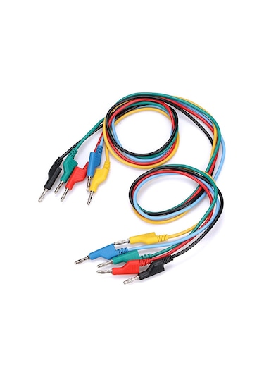 Yunboo 4mm Silikon Test Kablosu, Yığılabilir Muz Pluglu, 1000v/15a, Esnek Multimetre Bağlantı Kablosu 5 Renk