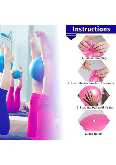 Geeksen 6 Adet Mini Pilates Topu, Pvc Materyal, Denge Ve Core Gücü Artırıcı, Ev/spor Salonu Rehabilitasyon Egzersizi, Renk Seçenekli Kırmızı-mor-mavi-pembe-turuncu-gri Çok Renkli