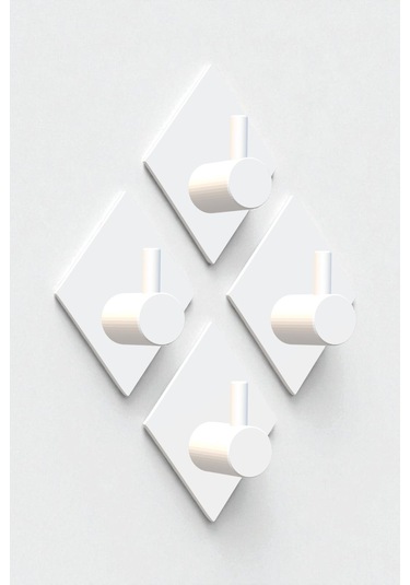 4'lü Askılık Havlu Askısı, Bornoz Askısı, Kapı Arkası, Duvara Monte, Dayanıklı Malzeme, Siyah 87 Siyah