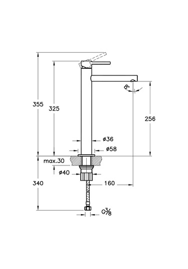 VitrA Origin A4255836 Çanak Large Lavabo Bataryası Mat Siyah
