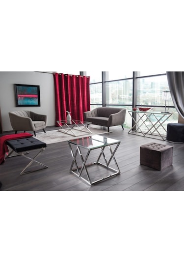 Wanda Paslanmaz Metal Yan Sehpa