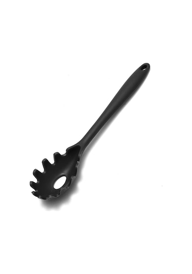 Qerhome 5 Parça Tamamı Silikon Yanmaz Yapışmaz Silikon Mutfak Seti Siyah