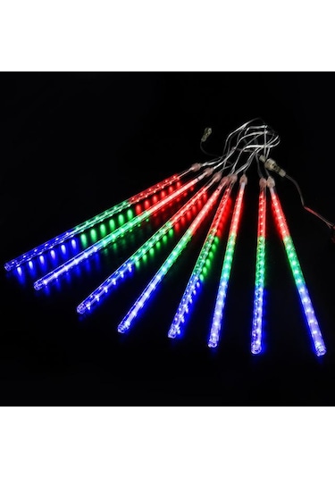 Çok Renkli Led Meteor Yağmuru Yağmur Işıkları Su Geçirmez Düşen Yağmur Damlası Peri Diz Tatili Partisi Dekoratif Led Işık 56747055 Çok Renkli